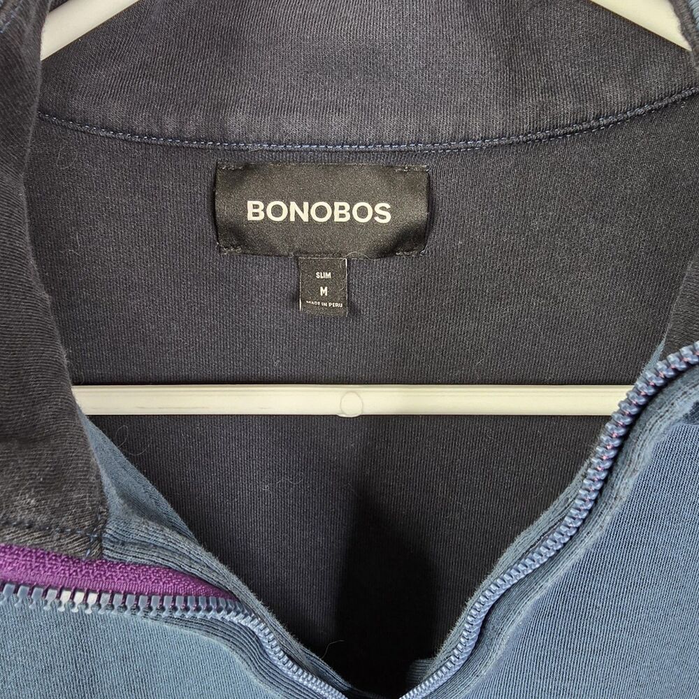 Bonobos Mens Long Sleeve Slim Fit 1/4 Zip Pullover Medium - Picture 4 of 5